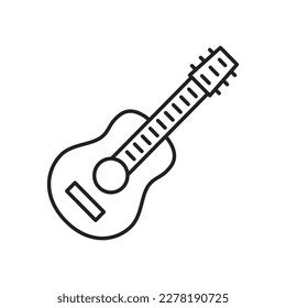 Guitar icon. High quality black vector illustration.