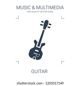 guitar icon. high quality filled guitar icon on white background. from music multimedia collection flat trendy vector guitar symbol. use for web and mobile