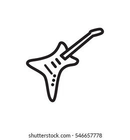 guitar icon illustration isolated vector sign symbol