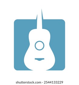 Guitar icon image design template