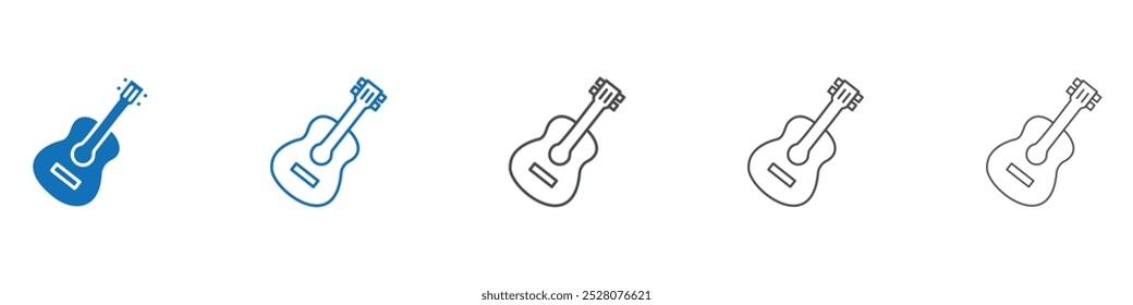 Icono de guitarra Vector plano aislado en el contorno