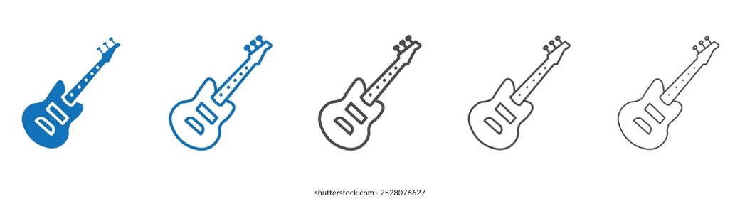 Guitar icon Isolated flat vector in outline