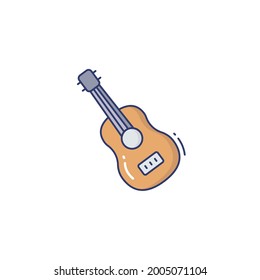 guitar Icon Isolated On White Background 
