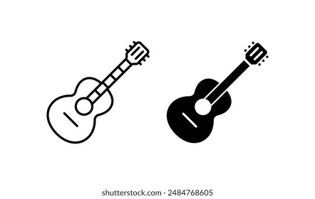 Guitar icon isolated on white background.