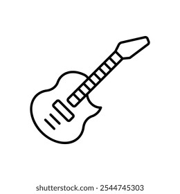 Guitar icon isolated on a white background. Vector illustration.
