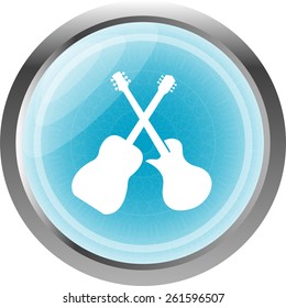 Guitar icon isolated on white, web button
