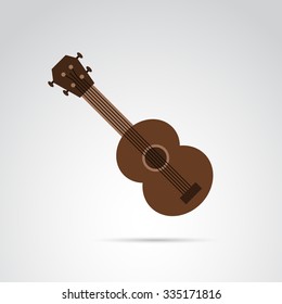 Guitar icon isolated on white background. Vector art.