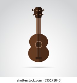 Guitar icon isolated on white background. Vector art.