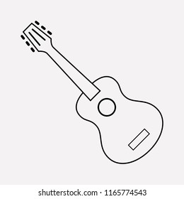 Guitar icon line element. Vector illustration of guitar icon line isolated on clean background for your web mobile app logo design.