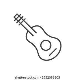 Icono de guitarra. Icono de Vector de estilo de línea.