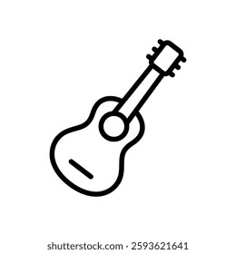 Guitar icon line vector design with trendy style