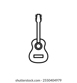 Icono de guitarra lineal logo aislado