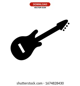 guitar icon or logo isolated sign symbol vector illustration - high quality black style vector icons
