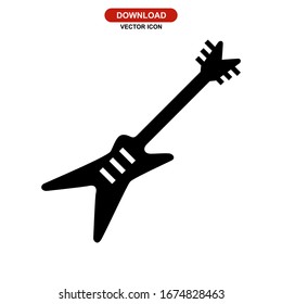 guitar icon or logo isolated sign symbol vector illustration - high quality black style vector icons
