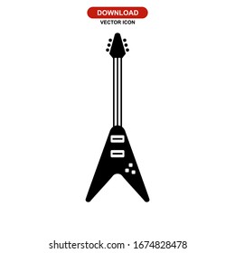 guitar icon or logo isolated sign symbol vector illustration - high quality black style vector icons
