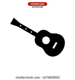guitar icon or logo isolated sign symbol vector illustration - high quality black style vector icons
