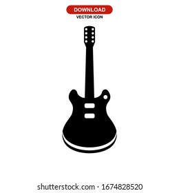 guitar icon or logo isolated sign symbol vector illustration - high quality black style vector icons
