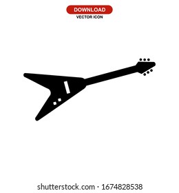 guitar icon or logo isolated sign symbol vector illustration - high quality black style vector icons
