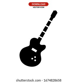 guitar icon or logo isolated sign symbol vector illustration - high quality black style vector icons
