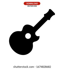 guitar icon or logo isolated sign symbol vector illustration - high quality black style vector icons
