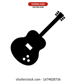 guitar icon or logo isolated sign symbol vector illustration - high quality black style vector icons
