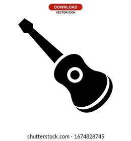 guitar icon or logo isolated sign symbol vector illustration - high quality black style vector icons

