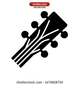 guitar icon or logo isolated sign symbol vector illustration - high quality black style vector icons
