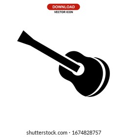 guitar icon or logo isolated sign symbol vector illustration - high quality black style vector icons
