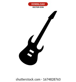 guitar icon or logo isolated sign symbol vector illustration - high quality black style vector icons
