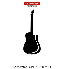 guitar icon or logo isolated sign symbol vector illustration - high quality black style vector icons
