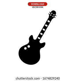 guitar icon or logo isolated sign symbol vector illustration - high quality black style vector icons
