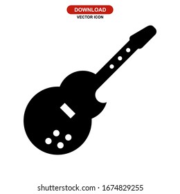 guitar icon or logo isolated sign symbol vector illustration - high quality black style vector icons
