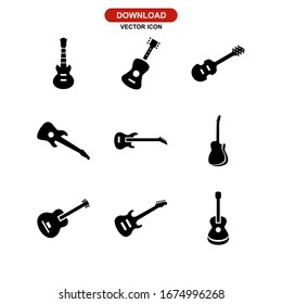 guitar icon or logo isolated sign symbol vector illustration - Collection of high quality black style vector icons
