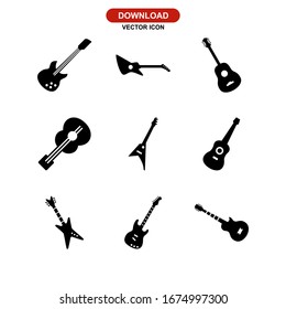 guitar icon or logo isolated sign symbol vector illustration - Collection of high quality black style vector icons
