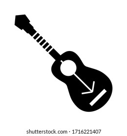 guitar icon or logo isolated sign symbol vector illustration - high quality black style vector icons
