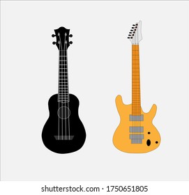 guitar icon or logo isolated sign symbol vector illustration. classic guitar icon and electric guitar