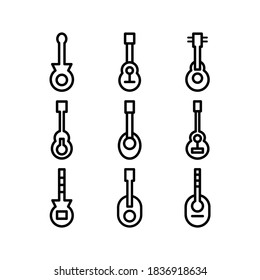 Guitar icon or logo isolated sign symbol vector illustration - Collection of high quality black style vector icons
