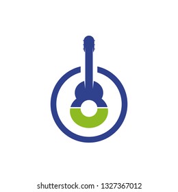 Guitar icon logo template