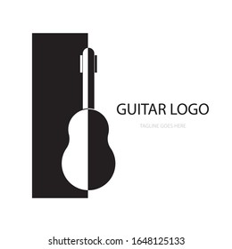 guitar icon logo vector design
