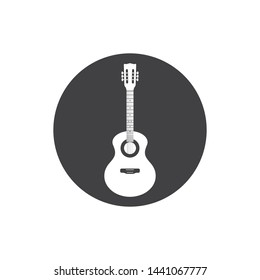 guitar icon logo vector illustration design template