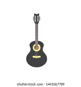 guitar icon logo vector illustration design template