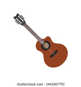 guitar icon logo vector illustration design template