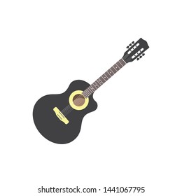 guitar icon logo vector illustration design template