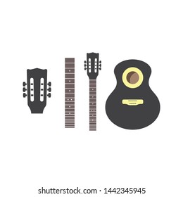 guitar icon logo vector illustration design template