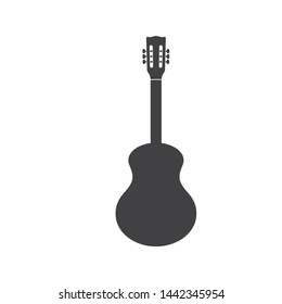 guitar icon logo vector illustration design template