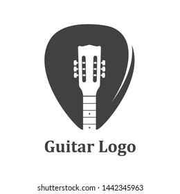 guitar icon logo vector illustration design template