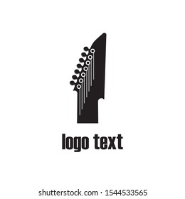 guitar icon logo vector illustration design template
