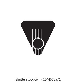 guitar icon logo vector illustration design template
