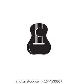 guitar icon logo vector illustration design template
