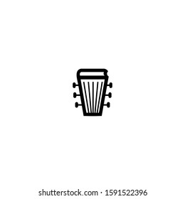 guitar icon logo vector illustration design template